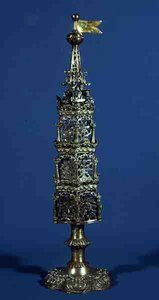 スパイスボックス、ベルリン、c.1700（シルバー） 作： German School